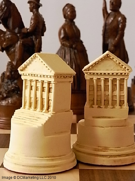 American Civil War Plain Theme Chess Set